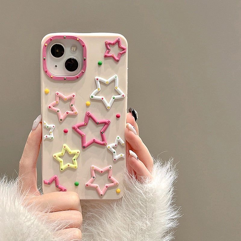 Girly Cute Case Glitter Clear Cover For iPhone 14 Pro Max 13 12 11