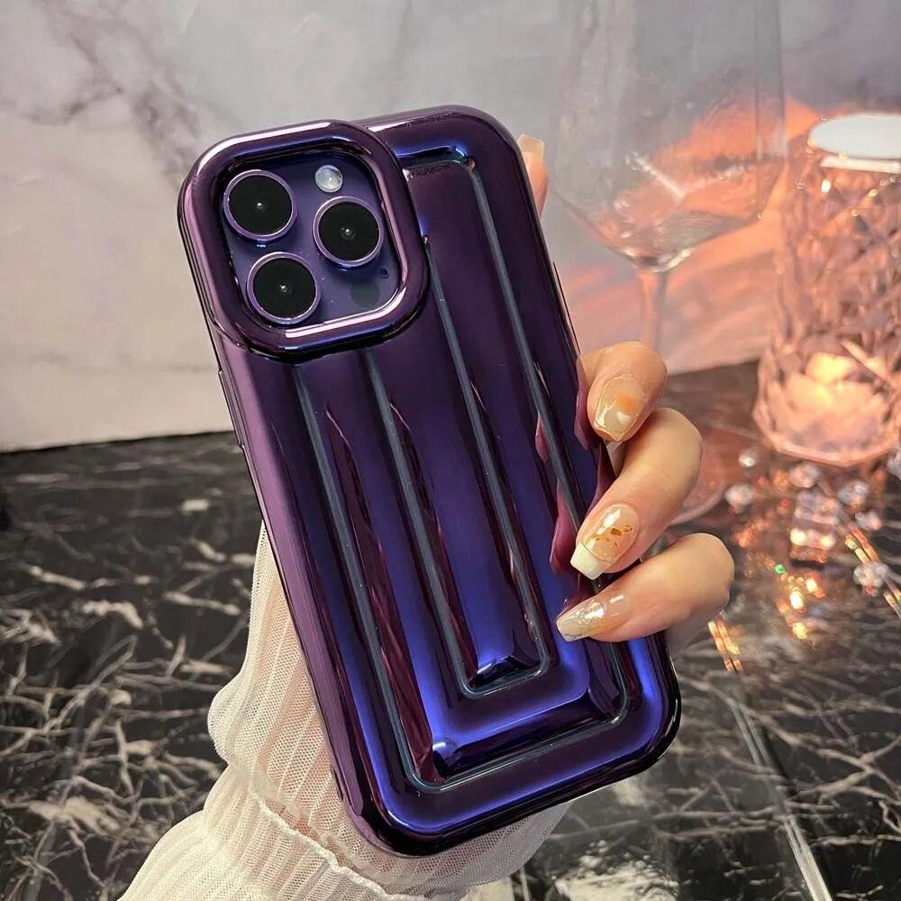 Luxury 3D Shell-plated Phone Case Compatible With iPhone 