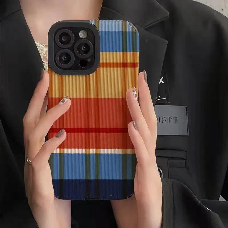 Cute Checkered Flowers Phone Case for iPhone 11, 12, 13, 14, Pro Max, 14  Plus, X, XS Max, XR, 12, 13 Mini, 7, 8 Plus