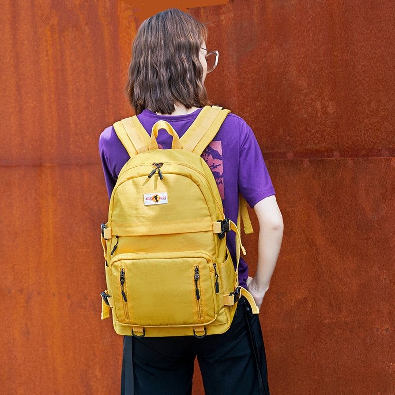 Large Capacity Backpack Boy Laptop Backpacks Oxford Black Solid High School  Bags Teen College Boy Girl Student Backpack