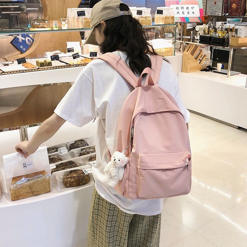 New Arrive 2023 Women Casual Nylon Backpack Large School Bags For Teenage  Girls Waterproof Backpack Travel Bags Laptop Backpack