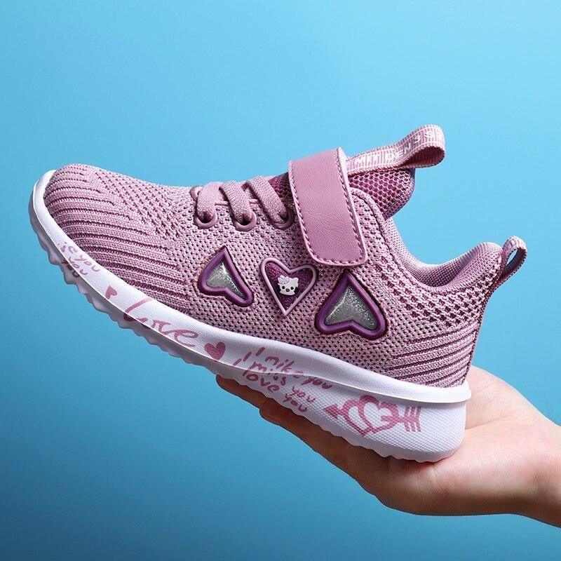 Kids Heart Casual Sneakers Baby Girls Pink Shoes Children Slip On Chunky Sneakers  Boys Brand Sport Sneakers Trainers For Autumn - AliExpress