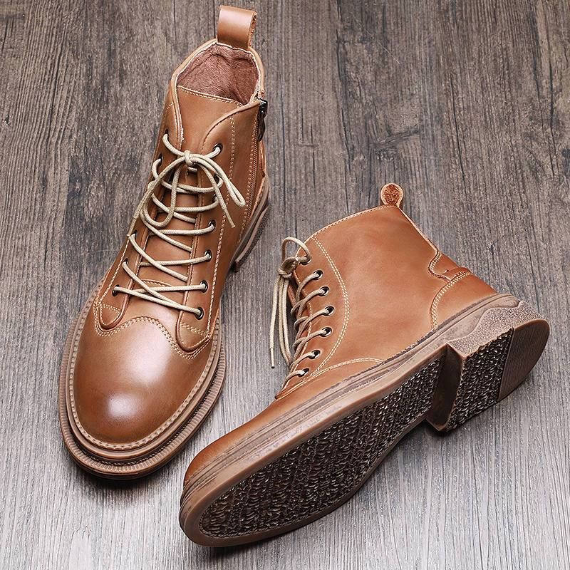 Genuine Leather Ankle Boots Work Men's Casual Shoes JOS0321