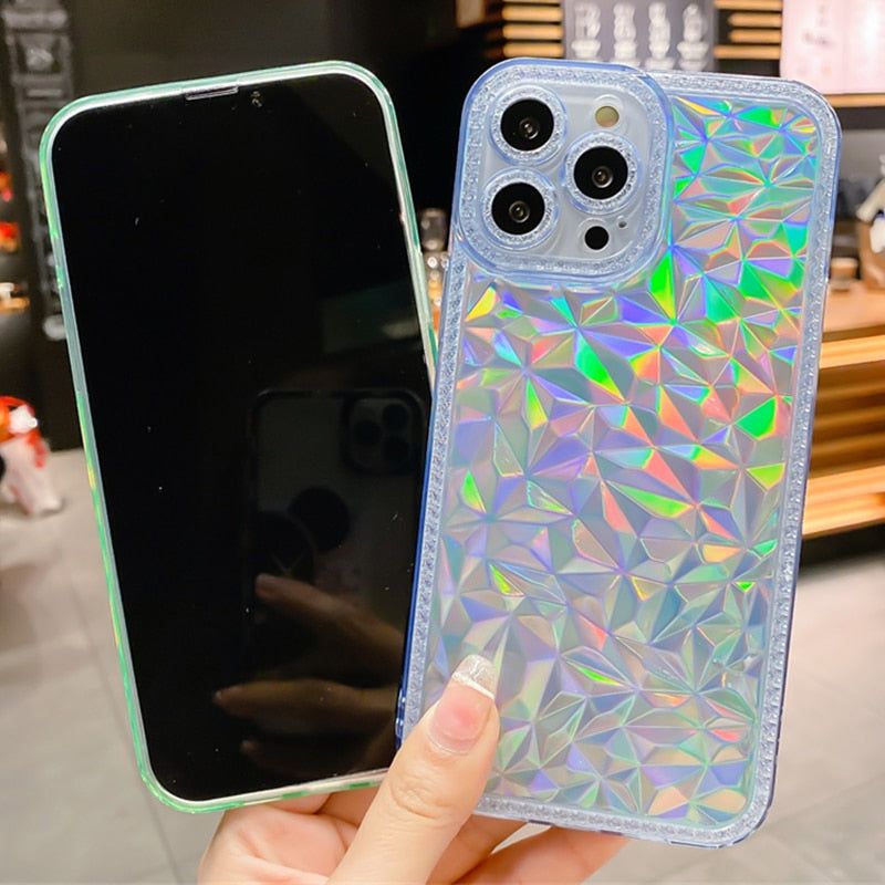 Fashion Luxury Square High Quality S Glitter Phone Case For iPhone 13 12 11  Pro Max X XS MAX XR 13pro Shockproof Back Cover
