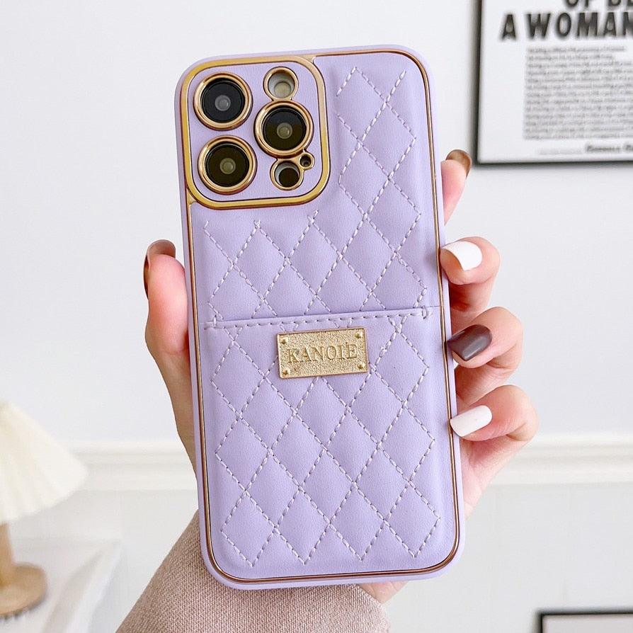 Dior iphone 14/13 15 pro max leather card case iphone 14/13 luxury designer  back cover in 2023