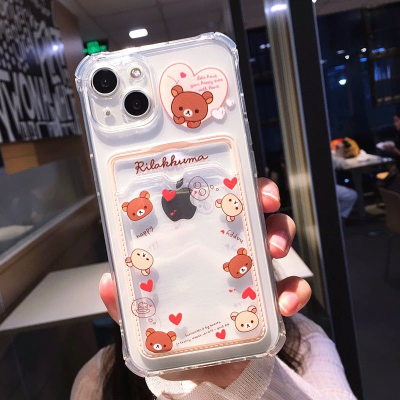 Cute Cartoon Korean Bear Animals Blue Samsung Phone Case for