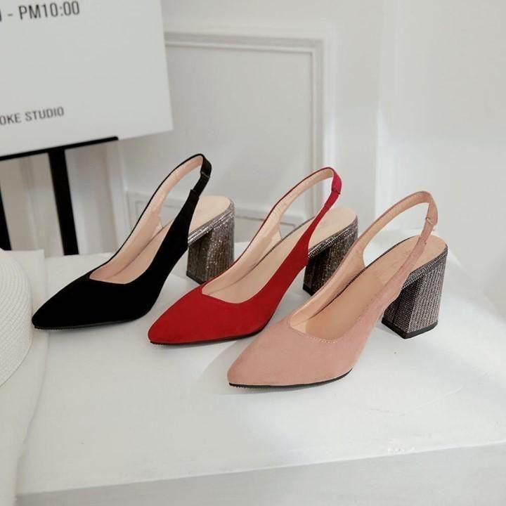 👟 $38.83 | Women Pumps Sexy Summer Shoes High Heels Brand Woman Party Shoes Slingback Pointed Toe - Touchy Style