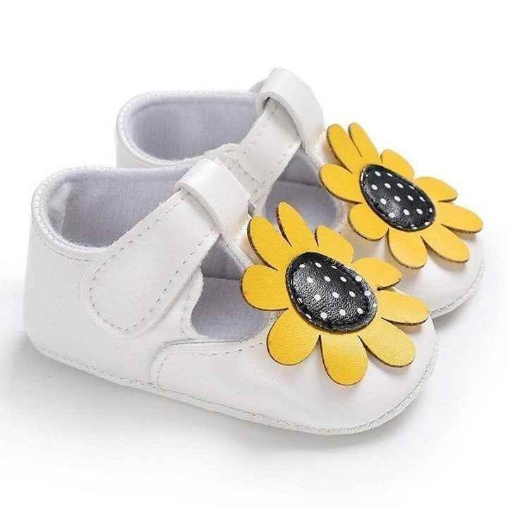 ⁌ Leather Flower White Casual... - Touchy Style