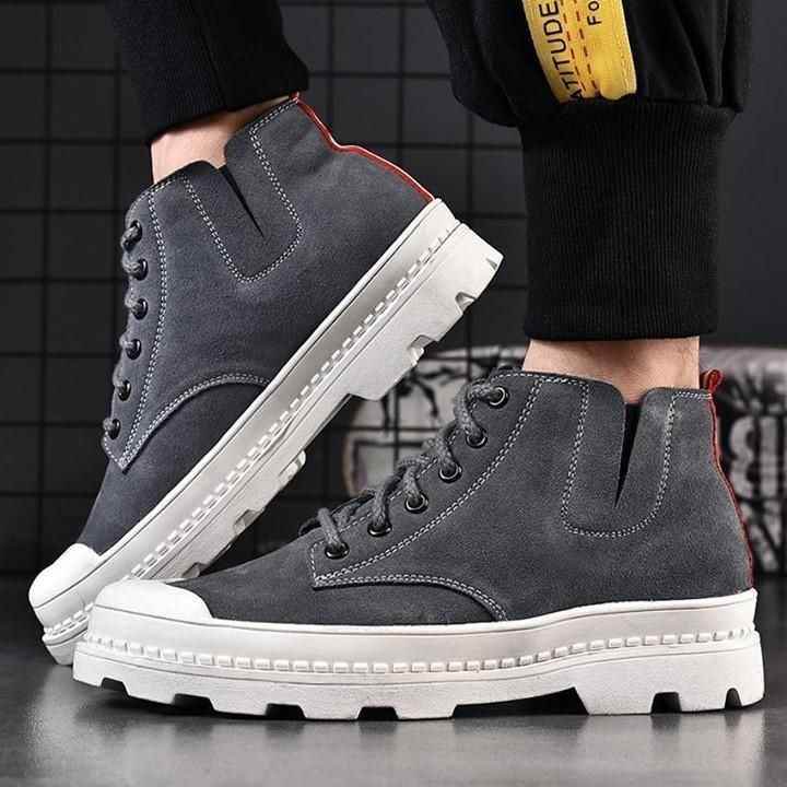 ? Fur Leather Black Men's Casual Shoes Ankle Boots Sneakers ? <br />
.<br />
? Link In The - Touchy Style