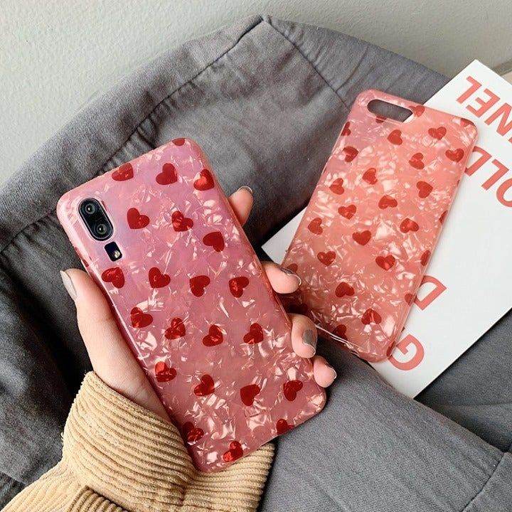 Marble Pink Heart Phone Case For huawei P30 pro P20 P10 plus mate10 mate20 honor 20 pro 10 9 nova 5 4 3 3i 2s - Touchy Style