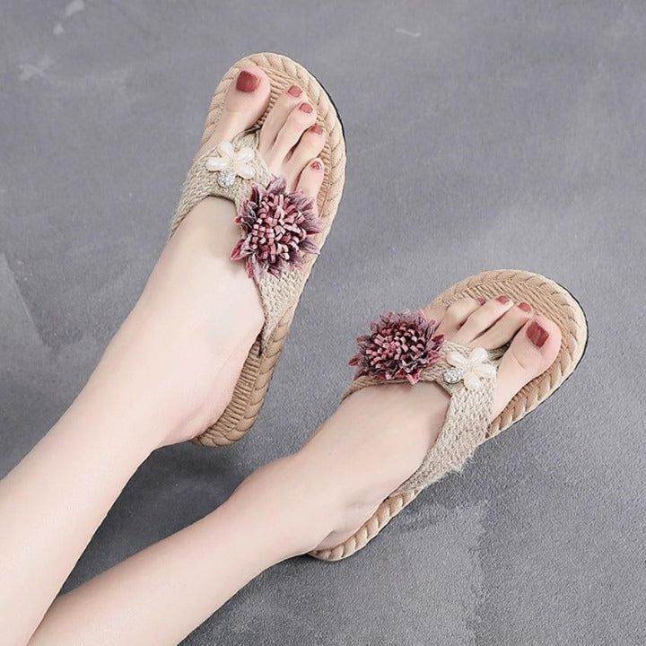 Upgrade Your Summer Style with Women's Casual Shoes and Flat Flax Slippers! - Touchy Style