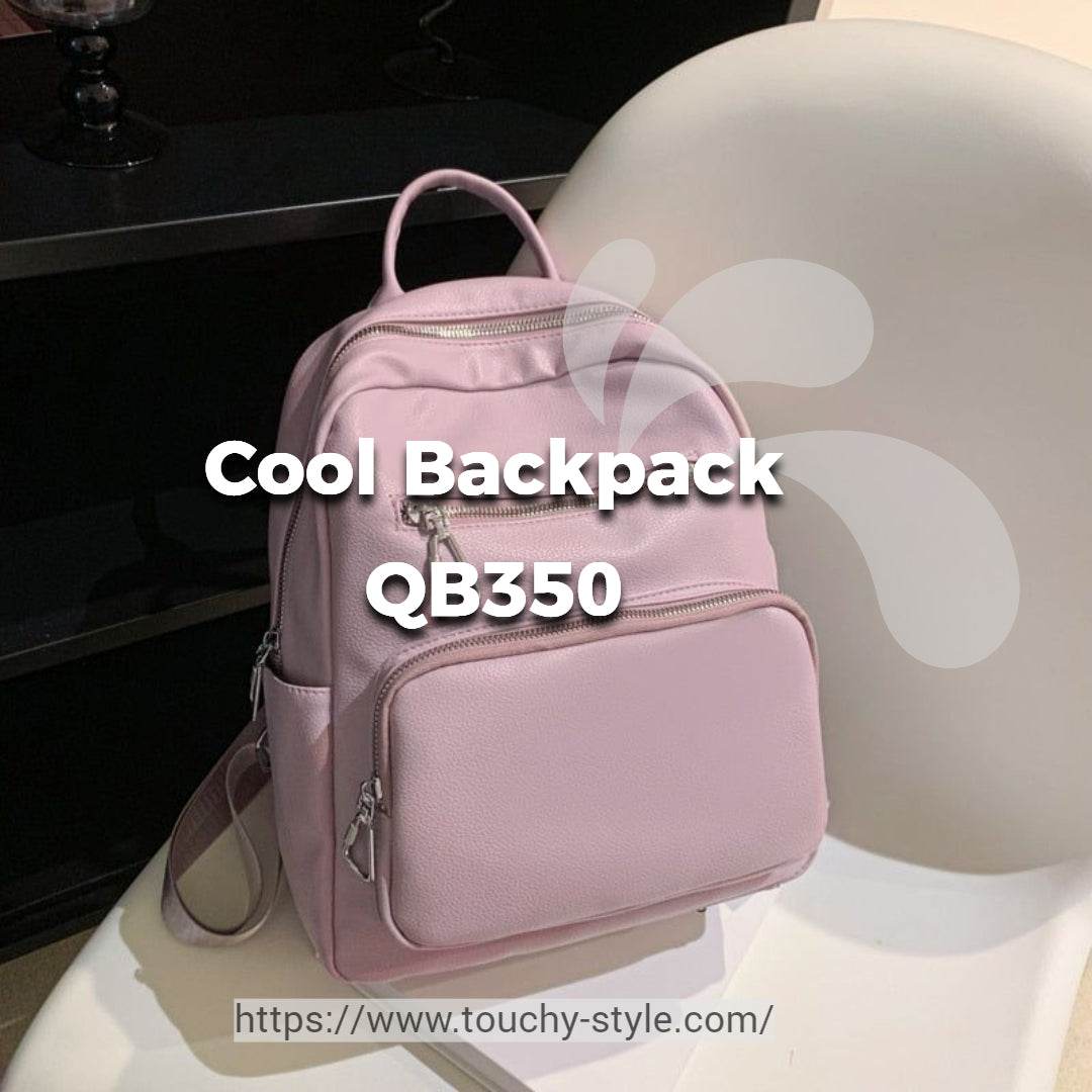 Fashion Women's PU Leather Cool Backpack QB350 - Touchy Style