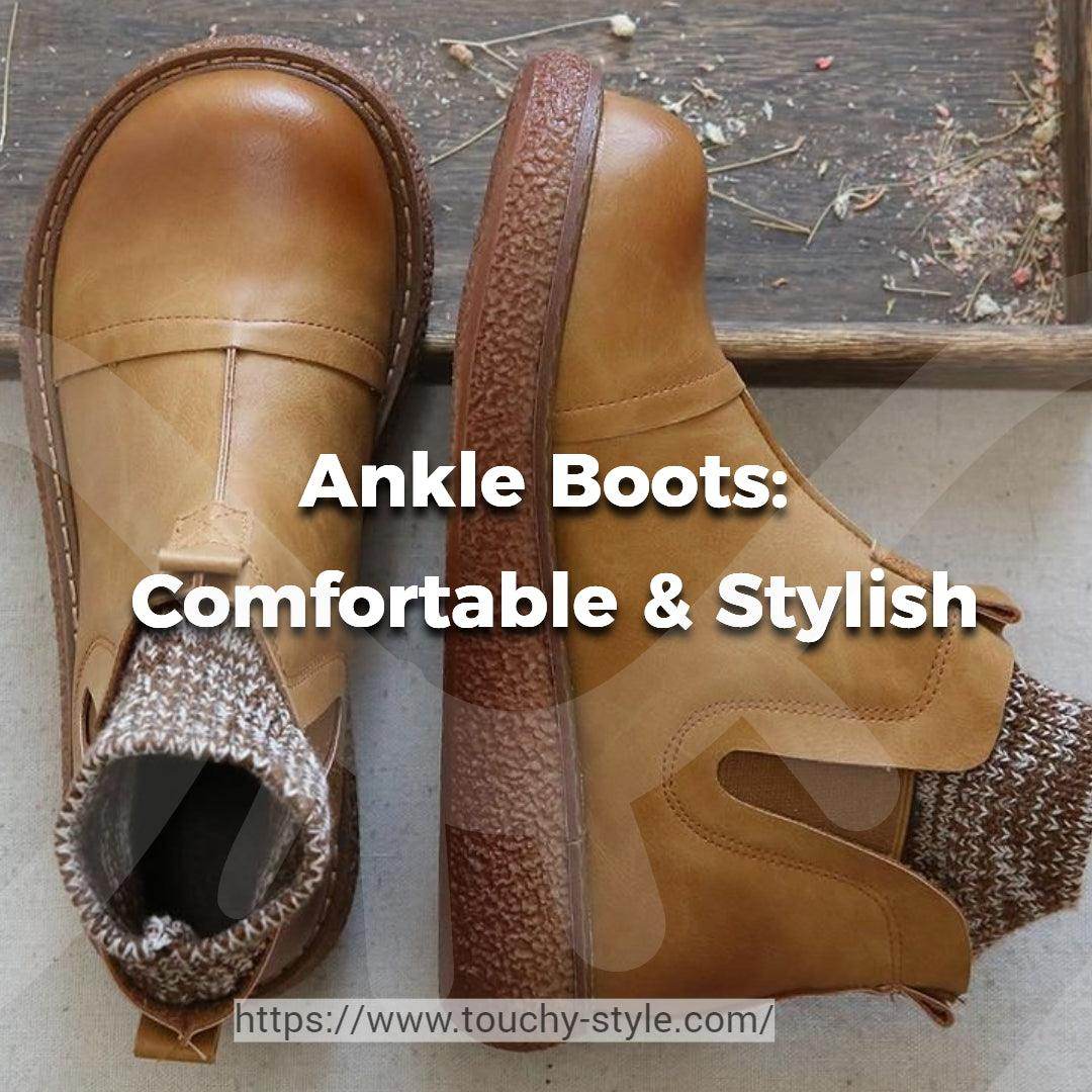 Handmade Leather Casual Ankle Boots: Comfortable and Stylish - Touchy Style