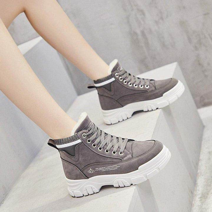 💎 Casual Shoes Winter Ankle Boots Women Warm Thick Plush Suede Snow Boots Female Sneakers Fur Sho - Touchy Style