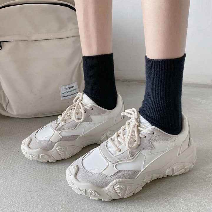 White Breathable Light Air Mesh Sneakers - Stylish and Comfortable - Touchy Style