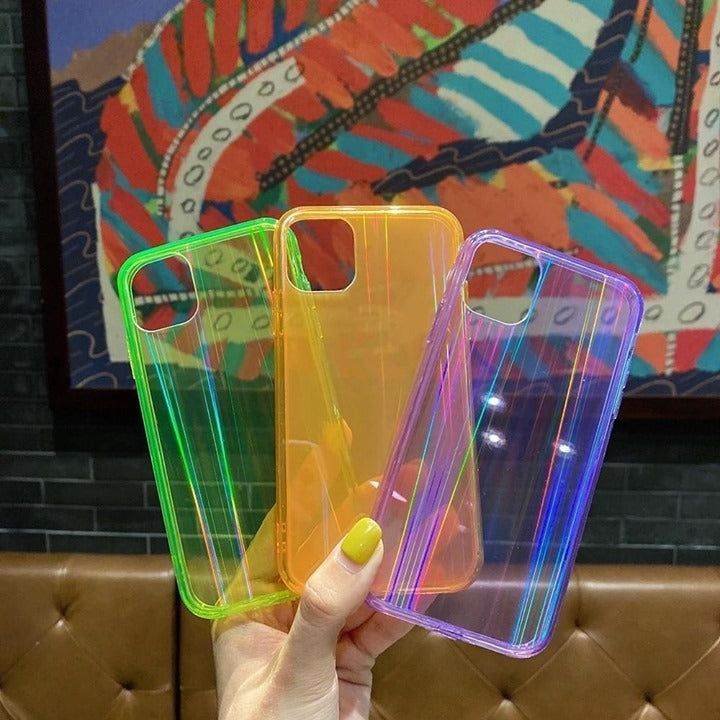 Protect Your iPhone 11 with This Stylish and Protective Fluorescent Color Laser Fancy Colorful Clear Phone Case! - Touchy Style