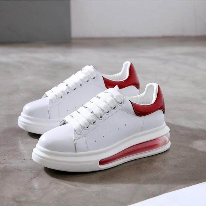 ? Spring Multi Color Cushion Large White Shoes 2020 New Leather Casual Shoes Thick Soles Increase - Touchy Style