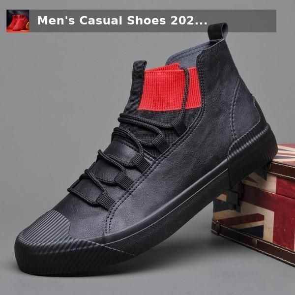 ? Men's Casual Shoes 2021 Fashion Boots Korean Black Loafers Leisure Vulcanized shoes . | $51.99 - Touchy Style