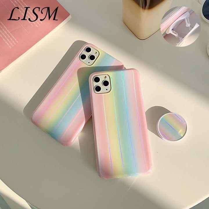 laser Gradient Phone Case for iPhone 11 11Pro Max X XR XS Max 7 8 6 6S Plus - Touchy Style