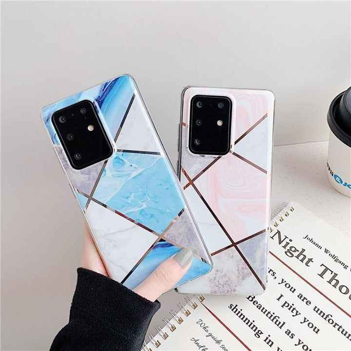 Geometry Marble Case For Galaxy S20 S20 Plus S20 Ultra S10 S9 S8 Plus S10E