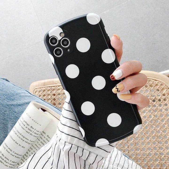 Shop Our Clear Black White Dots Cute Phone Cases for Your iPhone 11 Pro X XR XS Max - Touchy Style