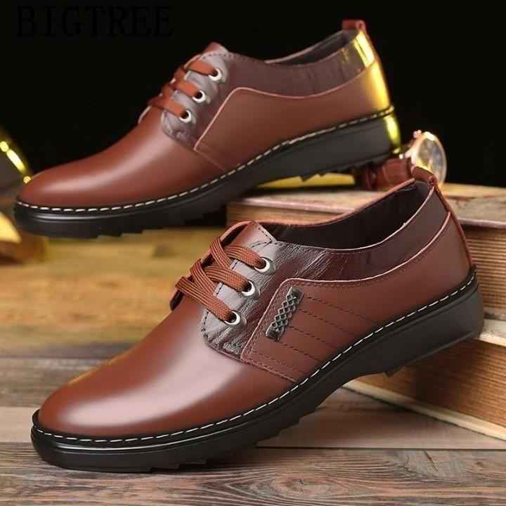 👟 $26.22 | Canvas Men's Casual Shoes Genuine Leather Business Shoes Office Casual Shoes Fashion 2