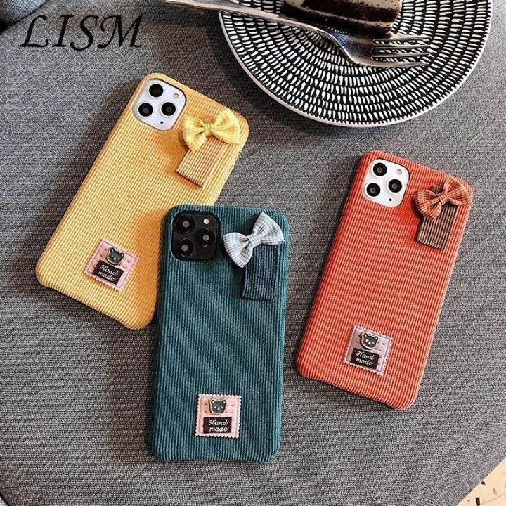 Retro bow Phone Case for iPhone 7 11Pro XR XS Max 6 7 X 8 Plus 11 - Touchy Style