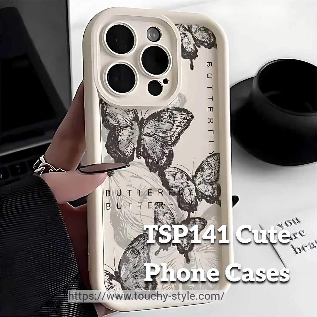 Express Your Unique Style:  Cute Phone Cases with a Literary Butterfly Pattern