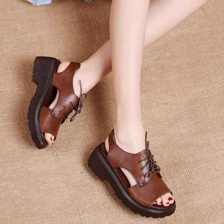 Rate this 1-5 💫👇<br />
.<br />
.<br />
⭕️ Casual Shoes For Women Retro Genuine Leather Zip