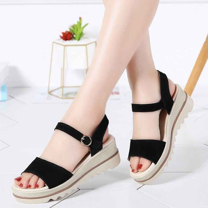 Flat Sandals Wedges Heel Women's...