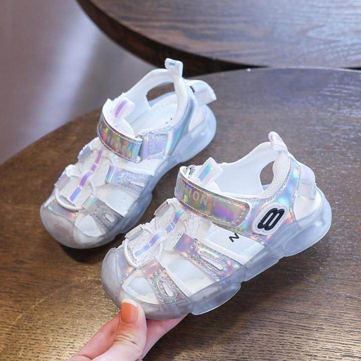 ✪ DIMI 2020 New Summer Kids Shoes Fashion Brand Shiny Children Sandals Breathable Mesh Soft Non-sl - Touchy Style