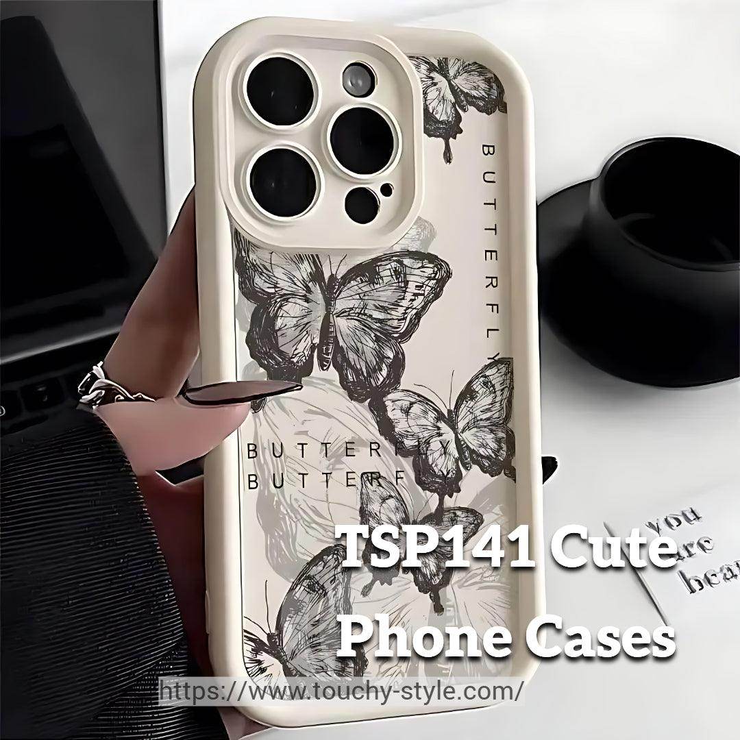 Express Your Unique Style: Cute Phone Cases with a Literary Butterfly Pattern - Touchy Style