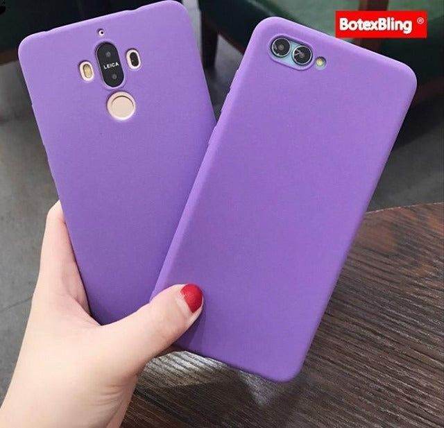 Purple Simple Case for Huawei mate10 pro mate9 pro mate8 mate7 - Touchy Style