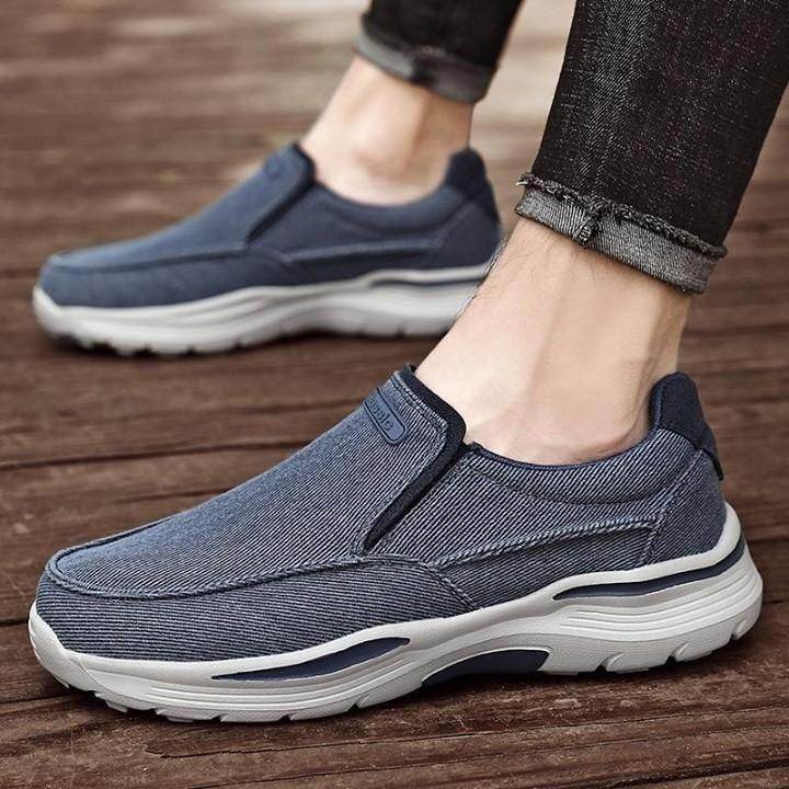 🔥 Canvas Men's Casual Shoes 2021 Slip-On Clunky Sneaker Fashion Thick-Soled Platform For Men's . - Touchy Style