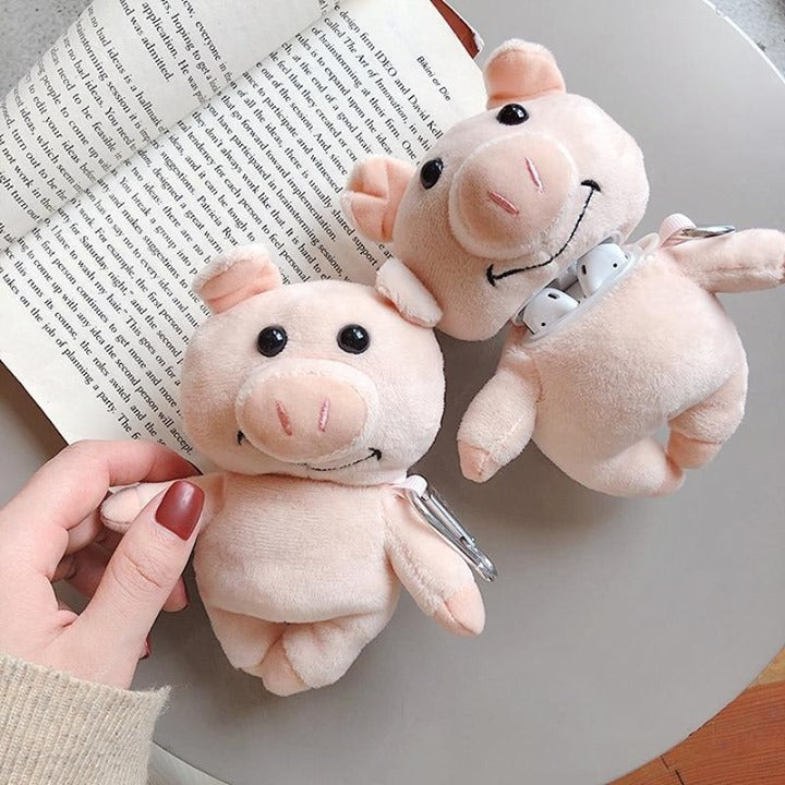 Cute 3D Cartoon Pig Fluffy Doll Case For Airpods 2 - Touchy Style