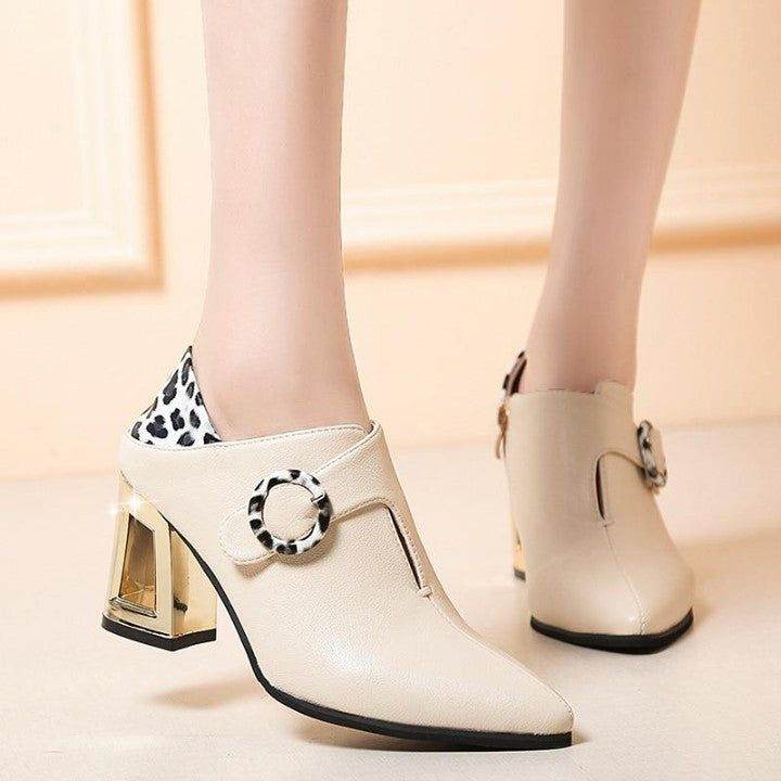 👟 $35.25 | Casual Shoes plus size 34-40 Fashion Women Pumps High heels Buckle leather Pointed Toe - Touchy Style