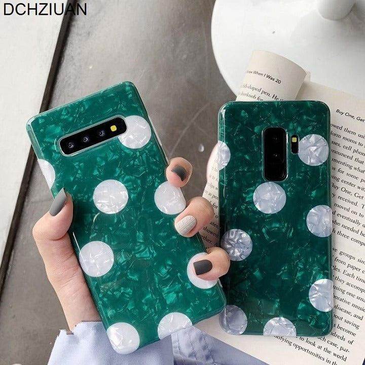 Polka Dots Phone Case For Galaxy S9 S8 S10 Plus Note 9 Note 8 - Touchy Style