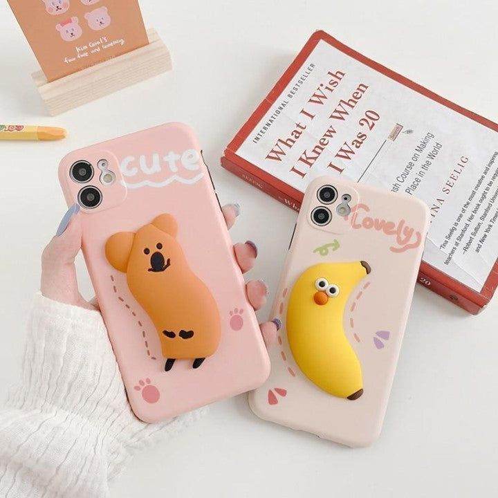 Funny Cartoon Dog Banana Doll Phone Case for iPhone: Stylish, Practical, and Protective - Touchy Style