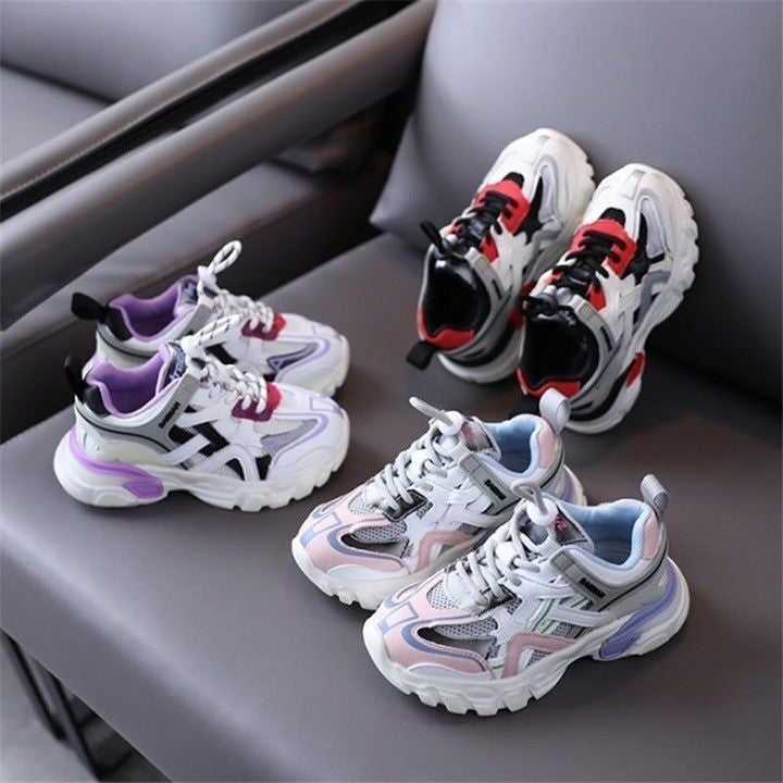 ✪ DIMI 2020 Autumn New Children Shoes Boys Girls Sport Shoes Fashion Colorblock Trend Breathable N - Touchy Style .