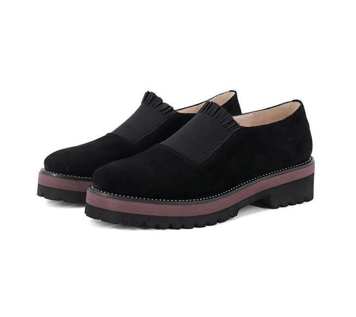 Do You love these!🤔 <br />
.<br />
.<br />
⭕️ Women's Casual Shoes Leather Solid Black Round - Touchy Style .