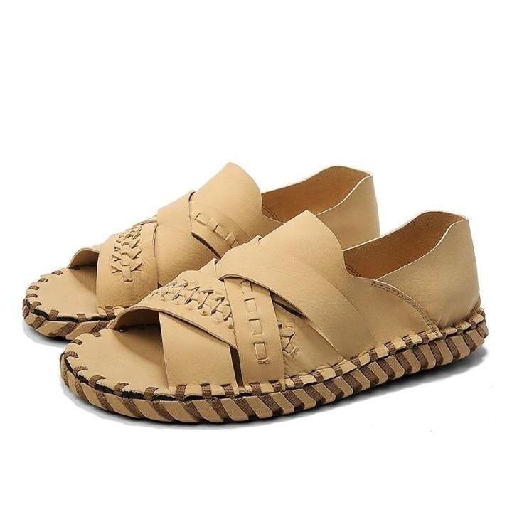 ☑️ $53.75 | Light Weight Men Summer Casual Sandals Soft Peep toe Nonslip Beach Shoes White Color - Touchy Style .