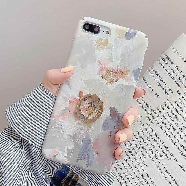 Leaf Painted Cute Phone Cases For iPhone X 11 Pro Max XR Xs max 7 Plus