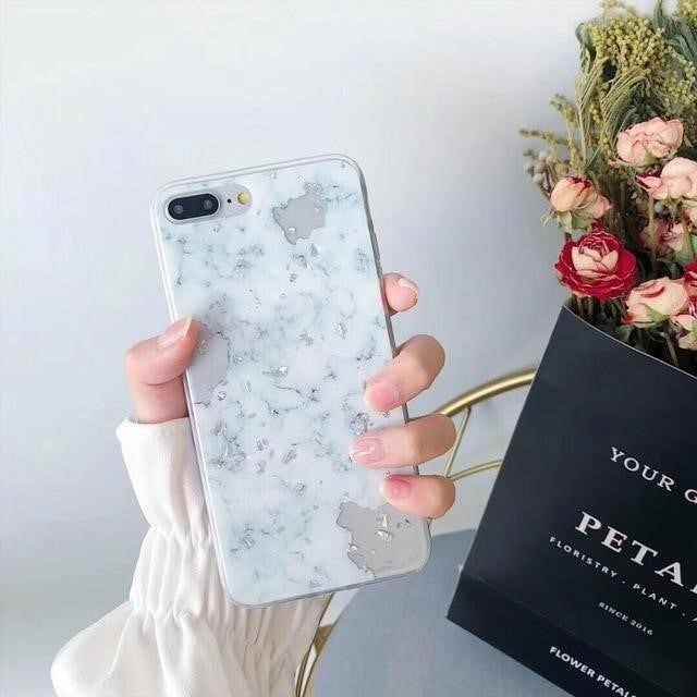 Glitter Marble Phone Case For iPhone XS MAX XR X 6 6S 7 8 plus 7plus - Touchy Style