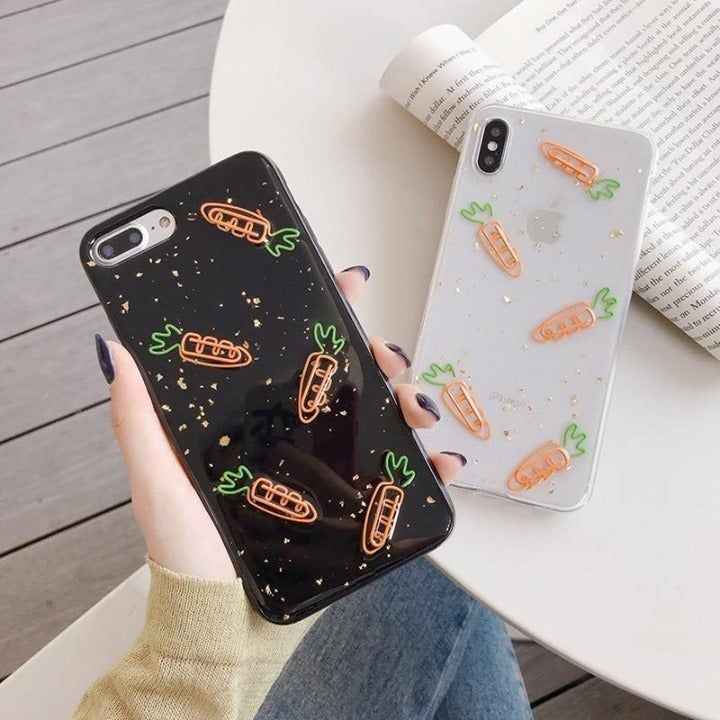 3D Bling Carrot Clip Saturn Moon Epoxy Phone Case for Huawei Y9S P30 Pro P20 Lite Mate 10 20 30 Pro Honor 9X 8X Y7 Y9 2018 2019