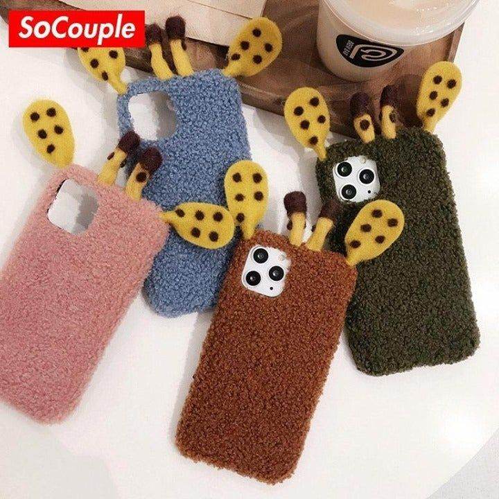 Cute giraffe Pattern Case For iPhone 7 8 6 6s Plus X Xs max XR 11 Pro Max - Touchy Style