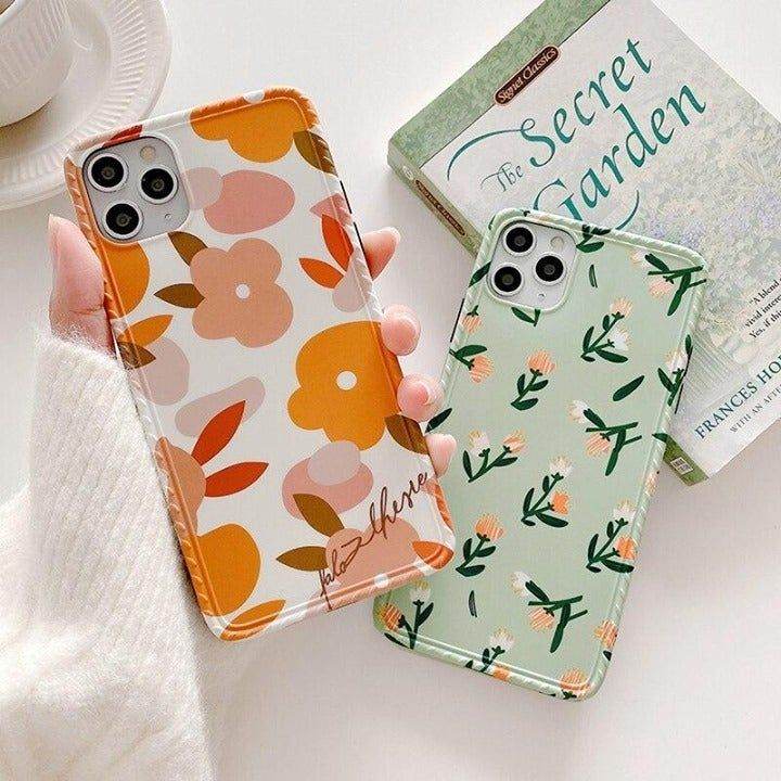 Lovely Floral Phone Case For iPhone 11 Pro Max XR X XS Max 7 8 Plus SE - Touchy Style