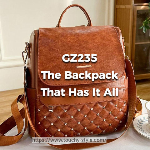 Woman Soft PU Leather Cool Backpack: The Backpack That Has It All - Touchy Style