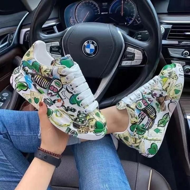 ⭕️ Women's Casual Shoes 2021 Chunky Sneakers Fashion Soft Graffiti Girls Streetwear Footwear .<b - Touchy Style .