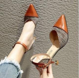 ☑️ Women's Casual Shoes Brown Pointed Toe Hollow Stiletto High Heels .<br />
➡️Price: $32.33 - Touchy Style .