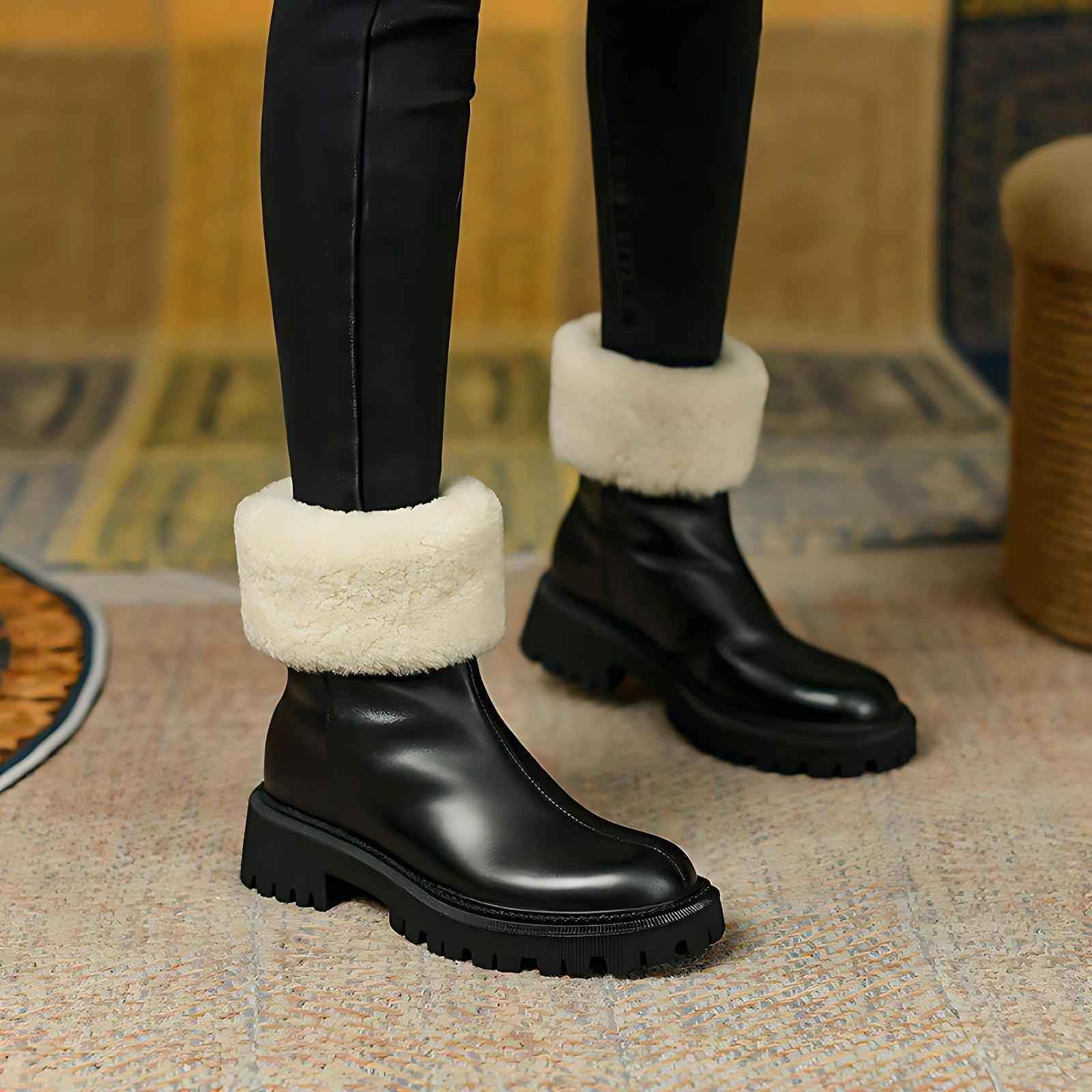 Women's Black Ankle Boots - Touchy Style